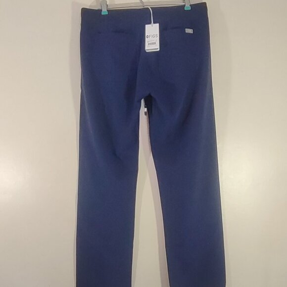 FIGS Scrubs Livingston Pants w/ Drawstring  Navy Blue Women's Medium  NWT - Picture 4 of 9